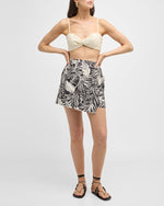 FRAME Printed Mini Wrap Skirt