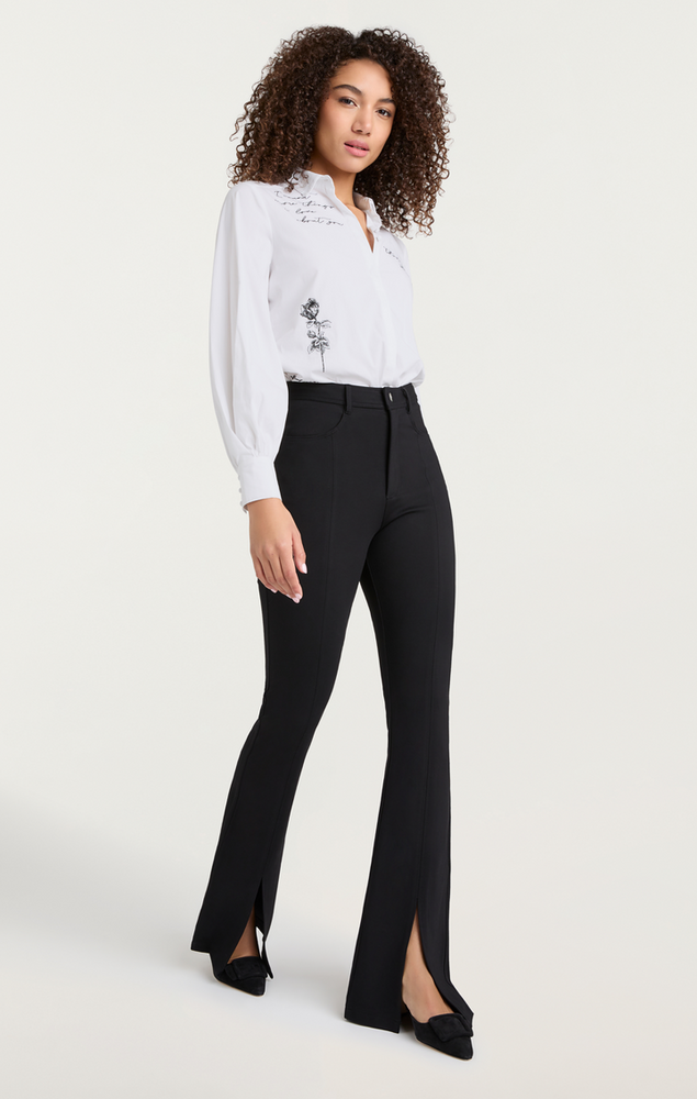 CINQ A SEPT MON AMOUR EMBROIDERED POPLIN KANDICE TOP