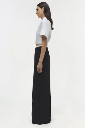 SIMKHAI Olly Double Waistband Pant in Black