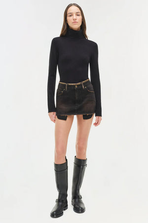 SIMKHAI Sally Denim Mini Skirt