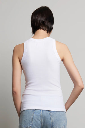VELVET cruz tank top in White