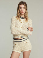 FRAME The Rookie Cardi in Cream Multi