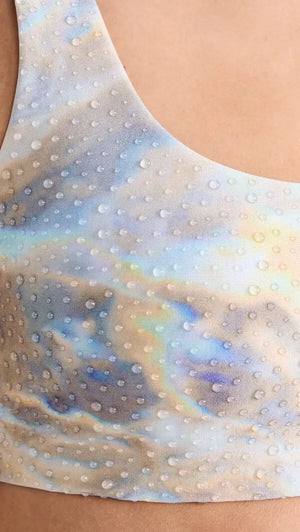 SIMKHAI water print mother of pearl top