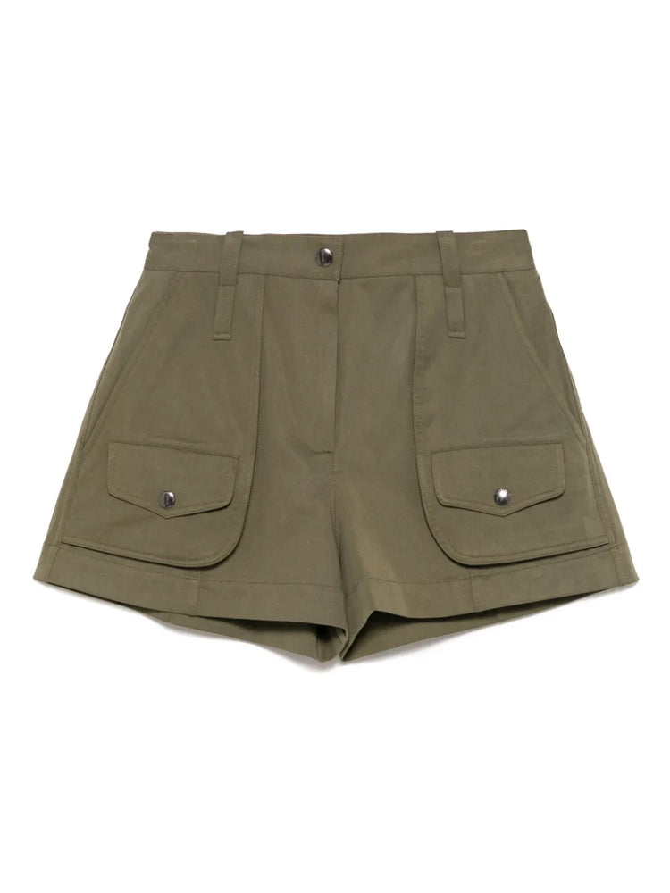 BARBARA BUI multiple-pocket shorts in Army green