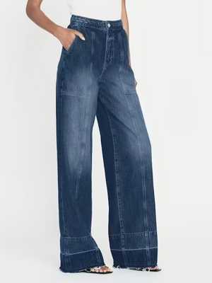FRAME Braided Waistband Wide Leg in Dewdrop