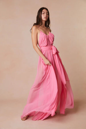 LOVESHACKFANCY ZAMIA DRESS pink daiquiri