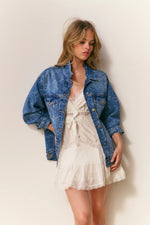 LOVESHACKFANCY  Valette Bow Denim Jacket