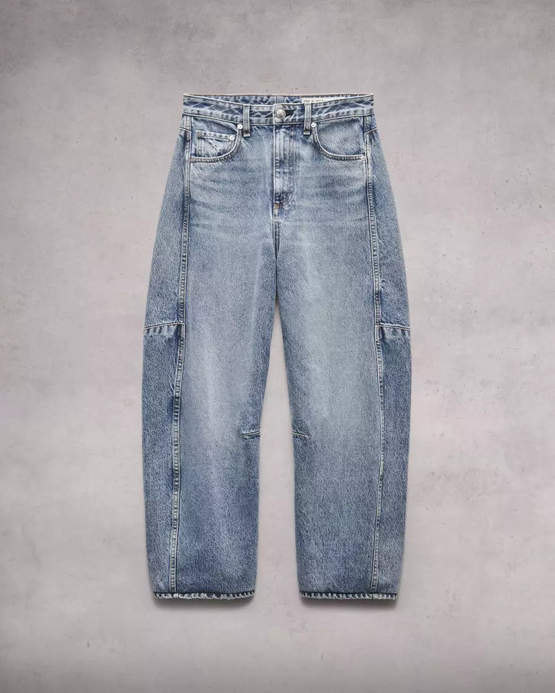 RAG & BONE Charlie Ankle Barrel-Leg Jean harmony