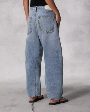 RAG & BONE Charlie Ankle Barrel-Leg Jean harmony