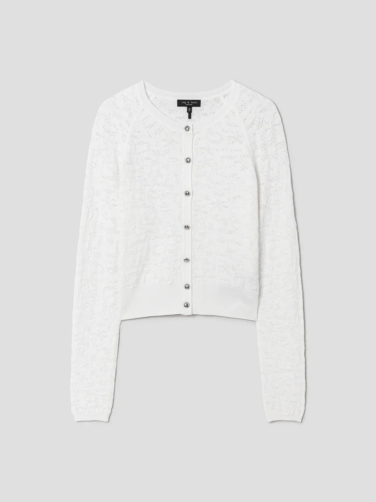 Rag & Bone Women Lucia Ls Cardigan in White