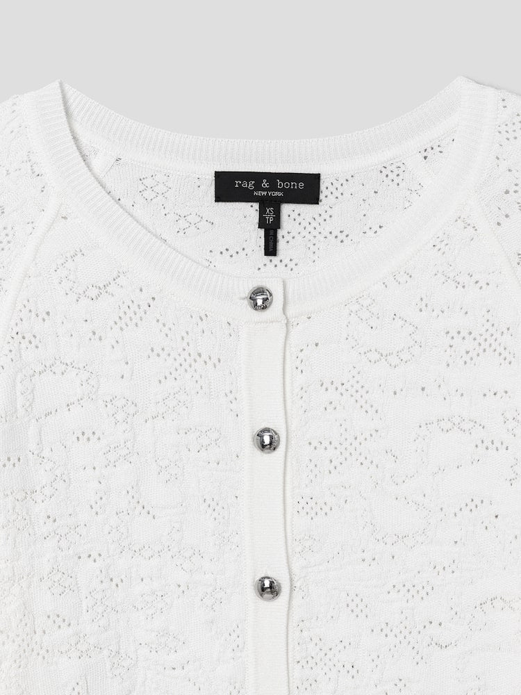 Rag & Bone Women Lucia Ls Cardigan in White