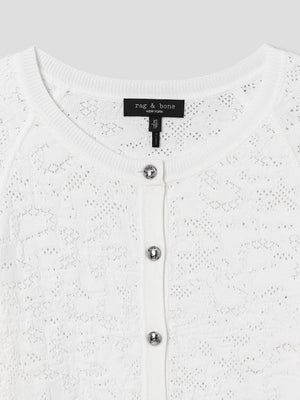 Rag & Bone Women Lucia Ls Cardigan in White