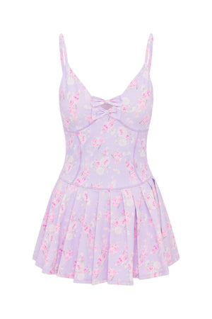 LOVESHACKFANCY Hubert Floral Active Dress in Hibiscus