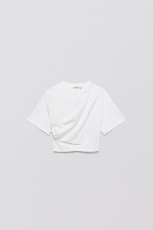 SIMKHAI MAVEN DRAPED TOP white