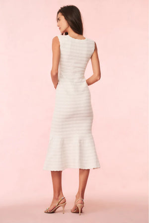 LOVESHACKFANCY Leigh Pointelle Knit Midi Dress