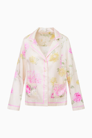 LOVESHACKFANCY Renetta Satin Floral Top