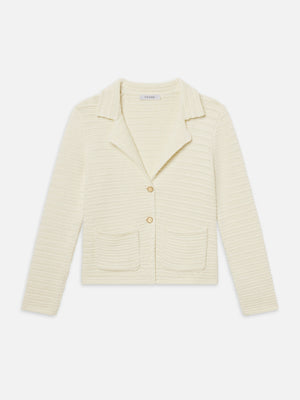 FRAME The Crochet Blazer in Cream