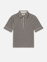 FRAME The Snap Polo in Espresso Multi