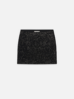 FRAME Sequin Mini Skirt in Black