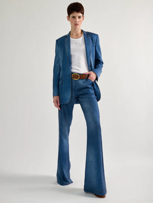 BARBARA BUI Denim-print boyfriend jacket