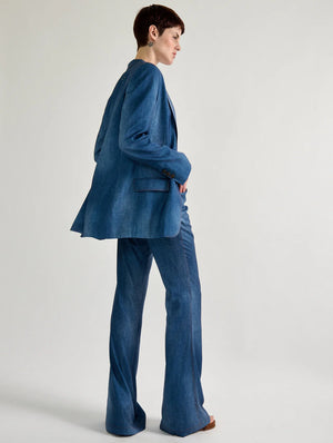 BARBARA BUI Denim-print boyfriend jacket