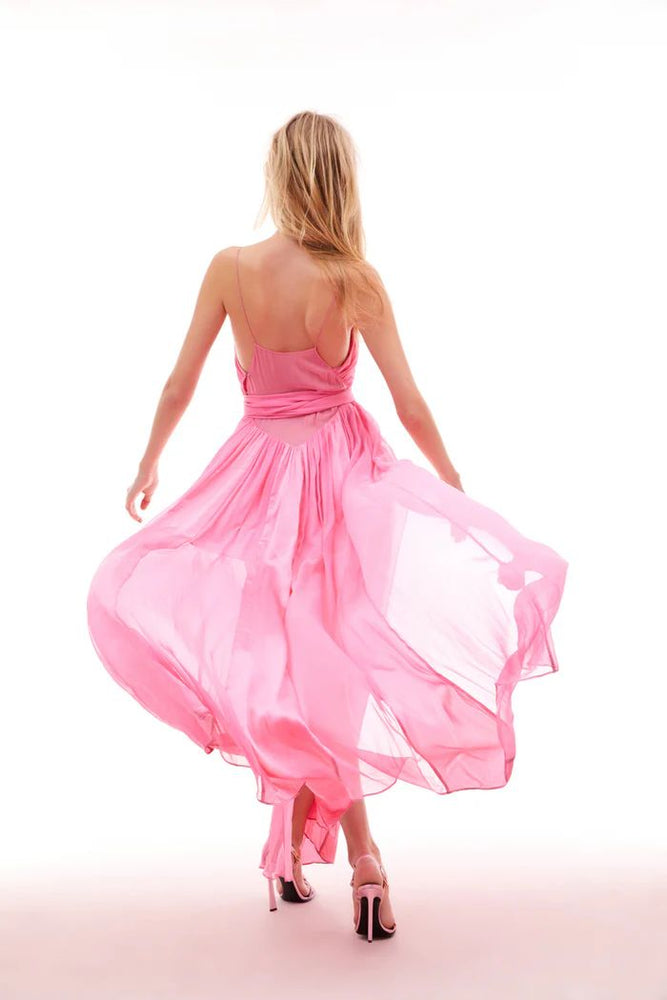 LOVESHACKFANCY ZAMIA DRESS pink daiquiri