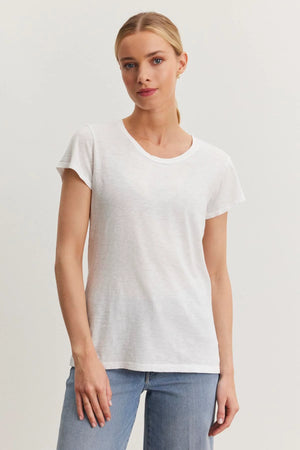 VELVET odelia tee in White