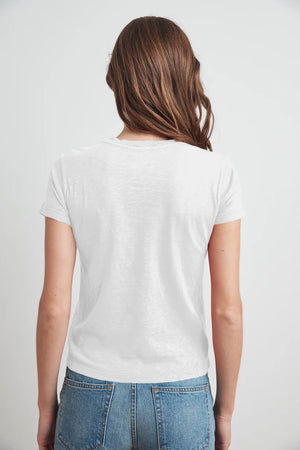 VELVET SIERRA COTTON SLUB TOP IN WHITE