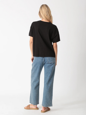 ELECTRIC & ROSE Chase V-Neck Tee - Onyx