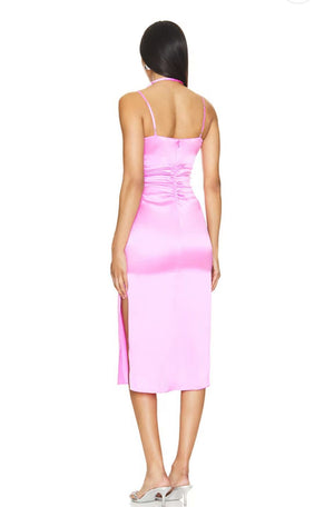 AMANDA UPRICHARD  AMIYAH	SILK DRESS aster