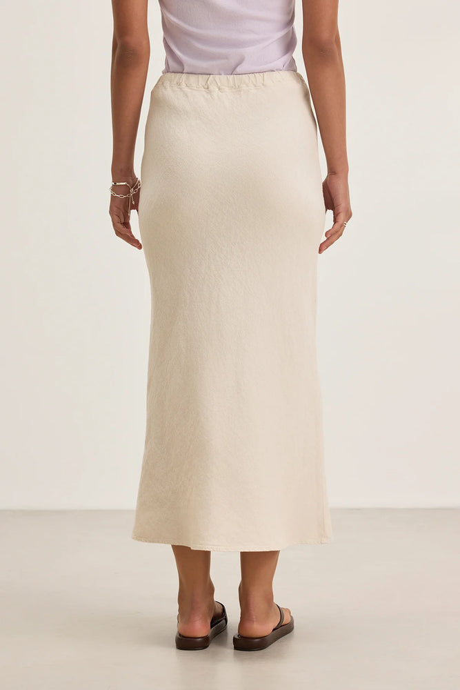 VELVET beka heavy linen skirt in Bisque