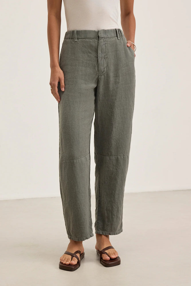 VELVET taylor heavy linen pant in Graphite