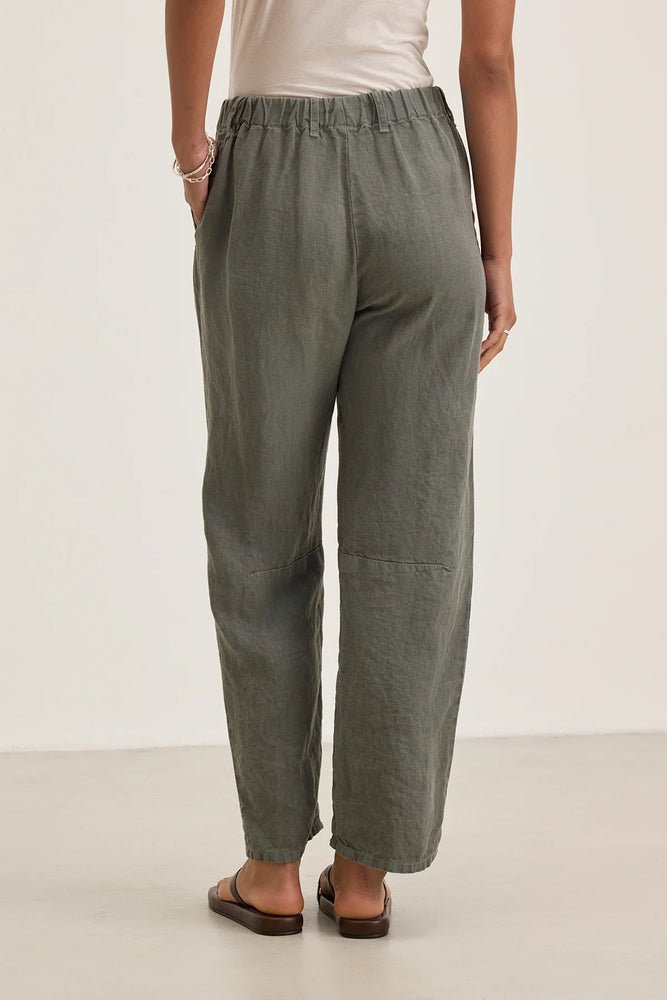 VELVET taylor heavy linen pant in Graphite