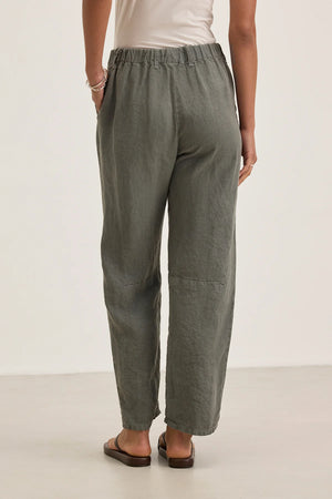 VELVET taylor heavy linen pant in Graphite
