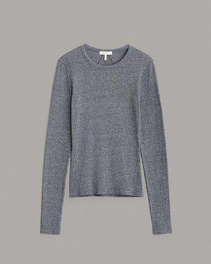 RAG & BONE Essential Rib LS Tee In Heather Grey