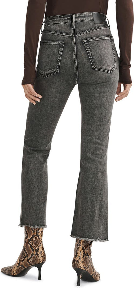 RAG & BONE casey high rise ankle flare serwholes