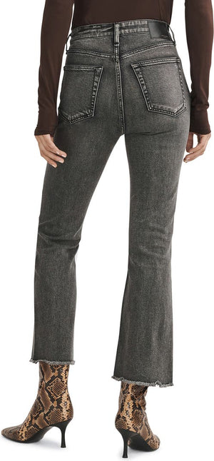 RAG & BONE casey high rise ankle flare serwholes