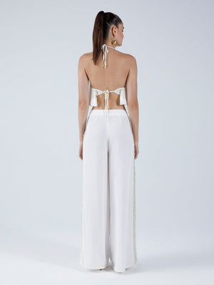 MY BEACHY SIDE Begonia Wide Leg Pants White