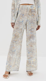 SIMKHAI water print mother of pearl pant