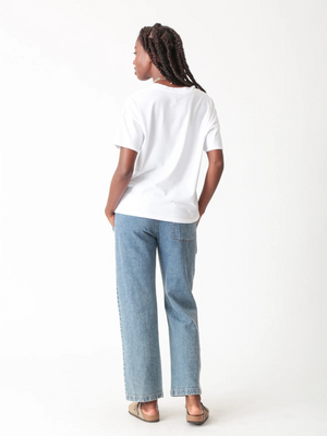 ELECTRIC & ROSE Chase V-Neck Tee - Cloud