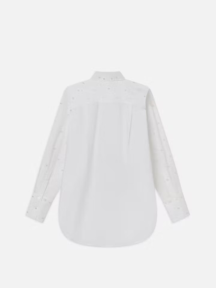 FRAME The Oversized Pearl Shirt in White