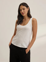 VELVET Aya Tank Top in White