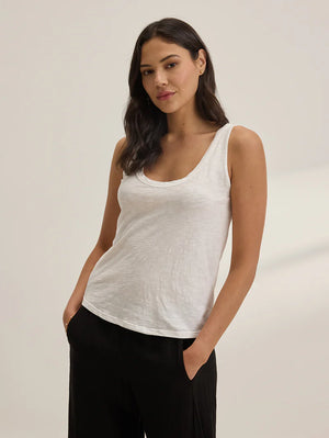 VELVET Aya Tank Top in White