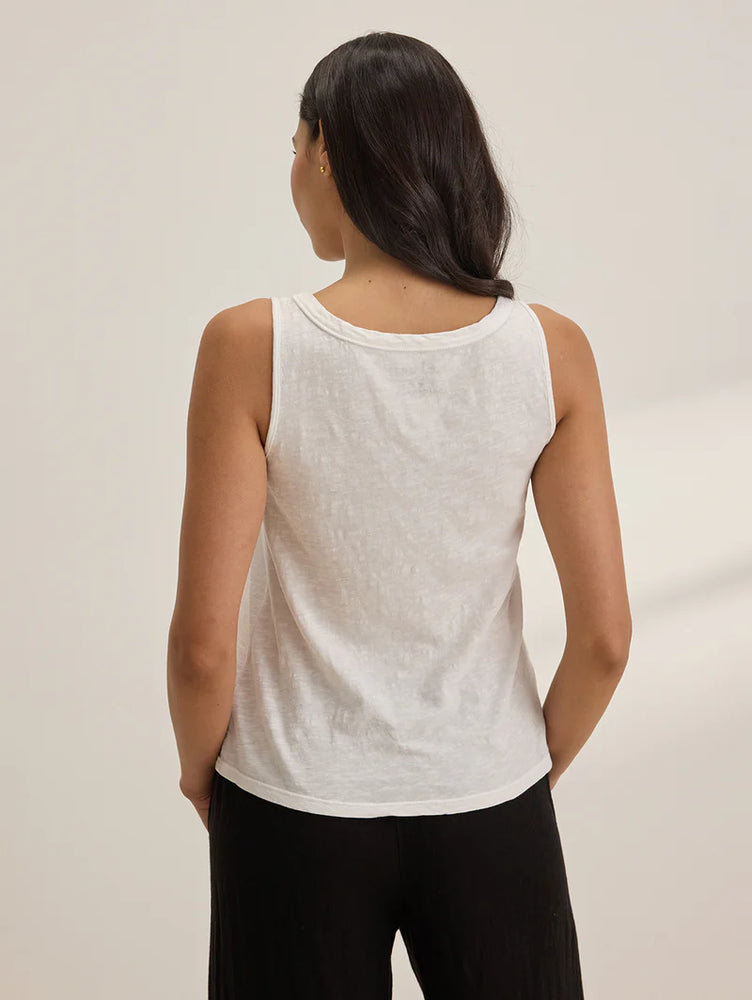 VELVET Aya Tank Top in White