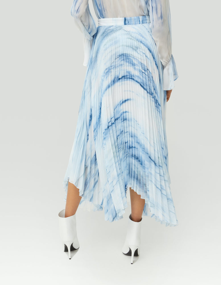 DONDUP-LONG SKIRT IN PRINTED GEORGETTE