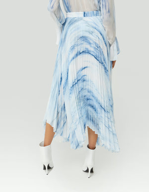 DONDUP-LONG SKIRT IN PRINTED GEORGETTE