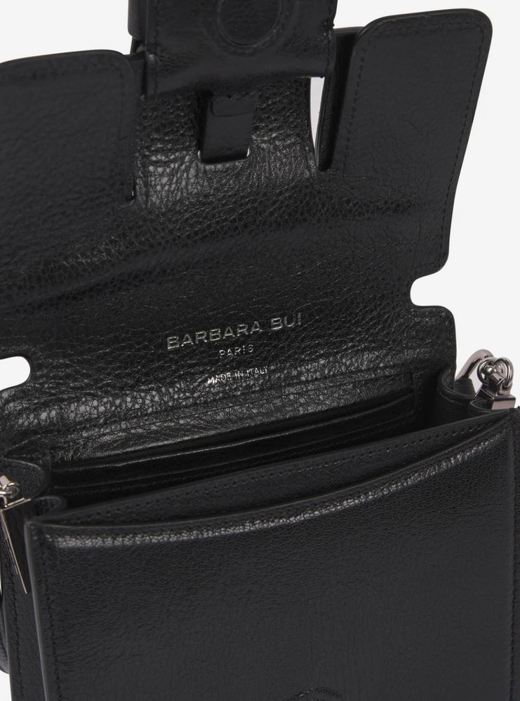 BARBARA BUI SMALL BLACK LEATHER LOVE ME BAG
