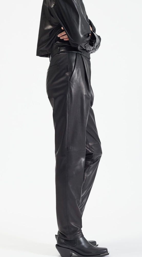 Barbara Bui Roxy pants in plunged leather