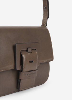 BARBARA BUI TOUCH ME BAG IN TAUPE LEATHER