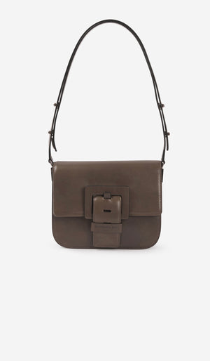 BARBARA BUI TOUCH ME BAG IN TAUPE LEATHER